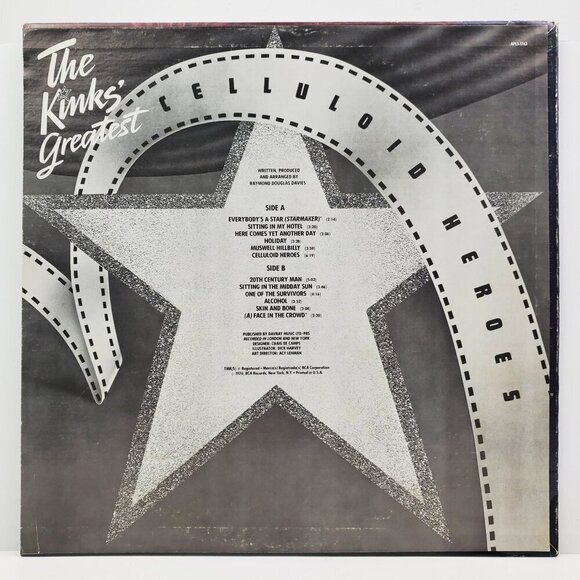 Kinks Greatest Celluloid Heroes Vinyl Record 1976 OG LP APL1-1743 NM Near Mint - Picture 2 of 10
